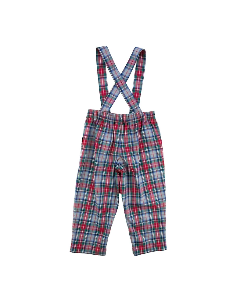Florence Eiseman Toddler Boys' 2T-5T I'm Plaid About You Removable Suspenders Pull-On Pants