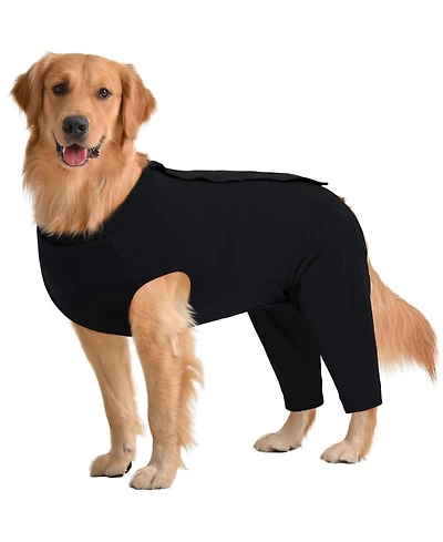Soft Recovery Onesie Surgical Suit with Rear Leg Sleeves and Abdominal Cover for Dogs