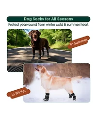 Double-Sided Grip Protective Dog Socks with Adjustable Straps for All Floors