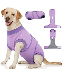 Cotton-Blend Post-Surgery Recovery Bodysuit Onesie for Dogs, E-Collar Alternative