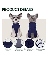 Cotton-Blend Post-Surgery Recovery Bodysuit Onesie for Dogs