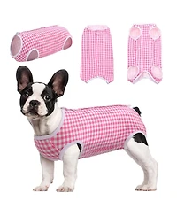Cotton-Blend Surgical Recovery Suit for Dogs and Cats, E-Collar Alternative Onesie