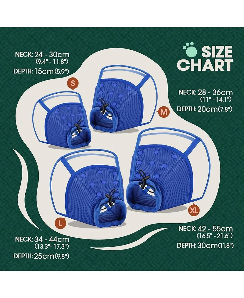 Soft Mesh and Transparent Pvc Recovery Cone Collar for Dogs