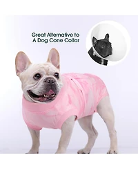 Soft Cotton Recovery Bodysuit for Dogs, Post-Surgery Protective Suit with Anti-Licking Design