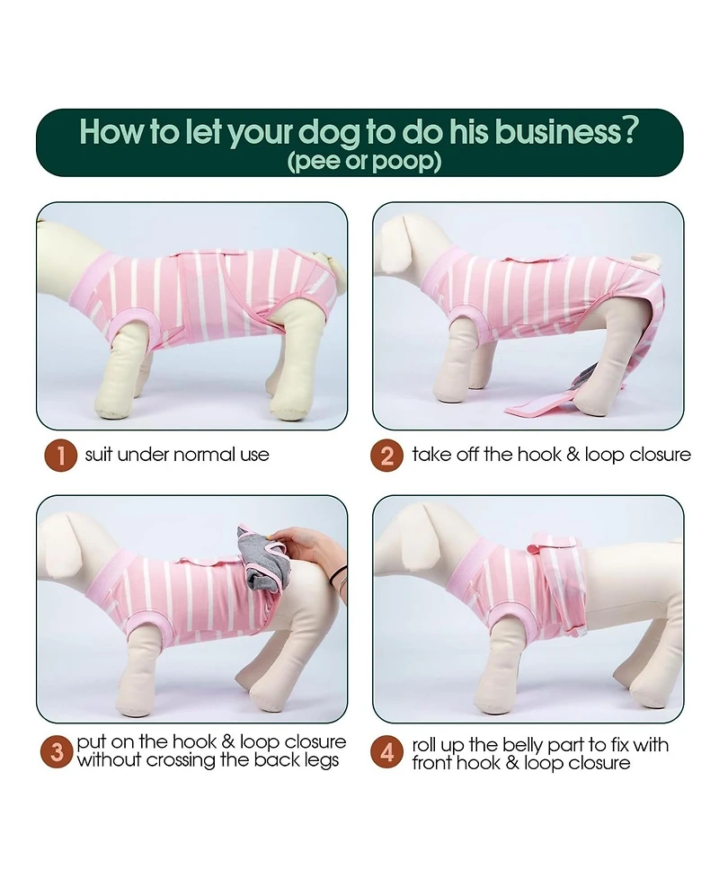 Soft Breathable Post-Surgery Recovery Onesie Suit for Dogs