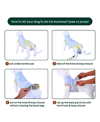 Soft Breathable Recovery Suit for Dogs and Cats, Post-Surgery Onesie with Cone-Free Wound Protection