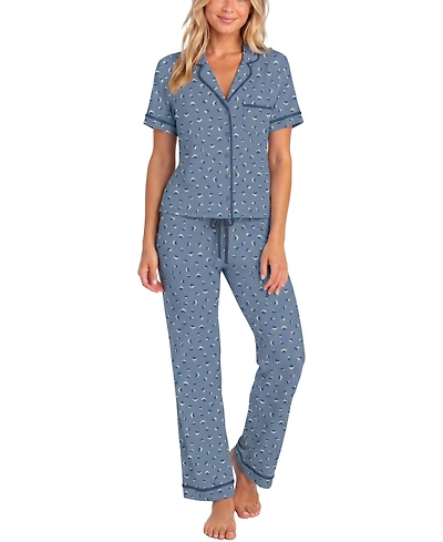 Sincerely Jules Women's Modal-Spandex Short-Sleeve Pajama Set