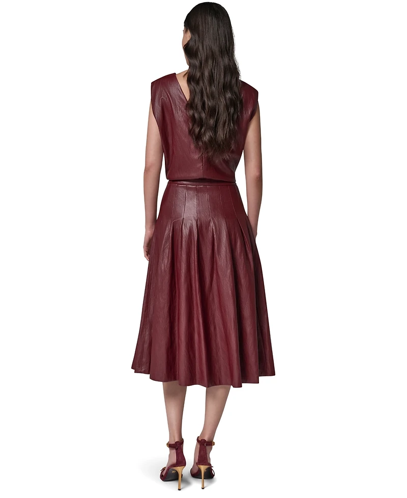 Donna Karan New York Women's Pleated A-Line High-Waisted Skirt