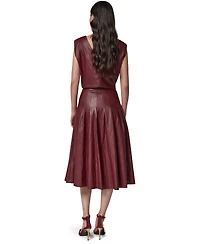 Donna Karan New York Women's Pleated A-Line High-Waisted Skirt
