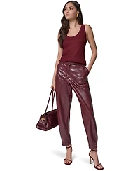 Donna Karan New York Women's Cargo High-Rise Tapered-Leg Polyurethane Pants