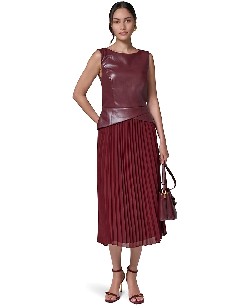 Donna Karan New York Women's A-Line Sleeveless Midi Dress