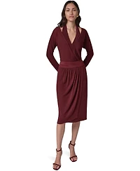 Donna Karan New York Women's High-Waisted Midi Wrap Skirt