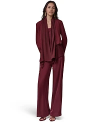 Donna Karan New York Women's Mxd Media Mixed-media Shawl Collar Jacket