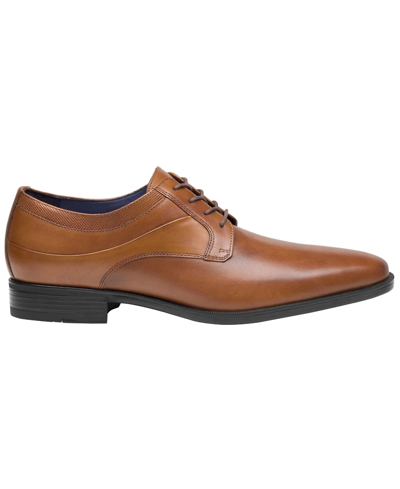 Johnston & Murphy Men's Gibbons Lace-Up Plain-Toe Full-Grain Leather Oxford