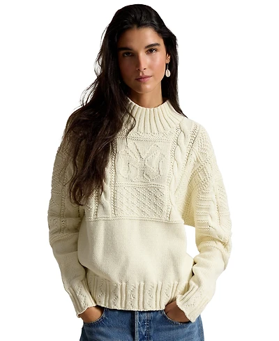 Polo Ralph Lauren Women's Embroidered Mock Neck Sweater