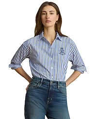 Lauren Ralph Women's Striped Long-Sleeve Shirt