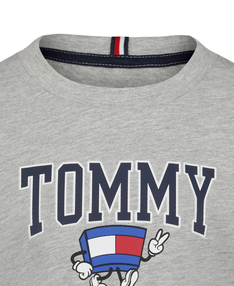 Tommy Hilfiger Boys' 2T-7 Mascot Puff Print Long-Sleeve T-Shirt, Created for Macy's