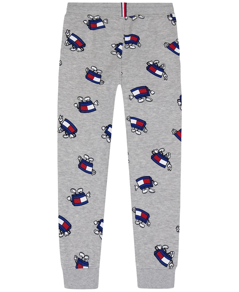 Tommy Hilfiger Boys' 2T-20 Mascot Drawstring Pull-On Allover-Print Joggers, Created for Macy's