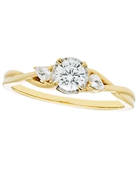 Macy's Diamond 3-Stone Ring (1/2 ct. t.w.) in 14k Yellow Gold