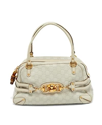 Pre-Owned Gucci Women's Large Wave Guccissima Leather Boston Satchel