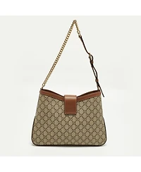 Pre-Owned Gucci Women's Padlock Gg Supreme Canvas Small Shoulder Bag