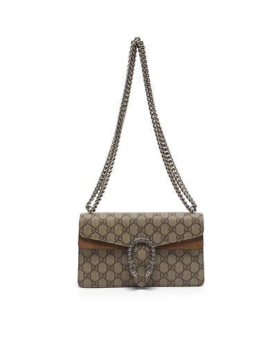 Pre-Owned Gucci Women's Dionysus Gg Supreme Crystal Shoulder Bag