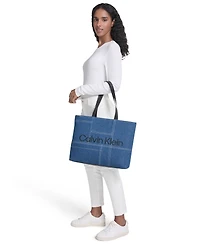 Calvin Klein Aurelia Large Denim Tote Handbag