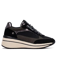 Xti Women's Casual Suede Wedge Sneakers