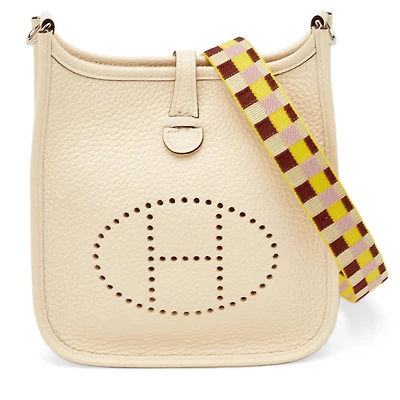 Pre-Owned Hermes Evelyne Nata Taurillon Clemence Leather Shoulder Bag