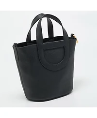 Pre-Owned HERMES Noir Taurillon Clemence And Swift Leather In The Loop
