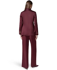Donna Karan New York Women's DK126 Satin Shawl Lapel Shoulder-Padded Blazer