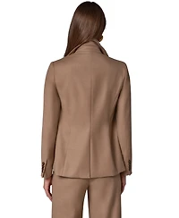 Donna Karan New York Women's Asymmetrical Zip Shoulder-Padded Blazer