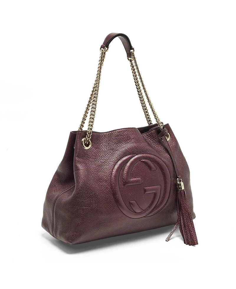 Pre-Owned Gucci Bamboo Shopper Leather Tote