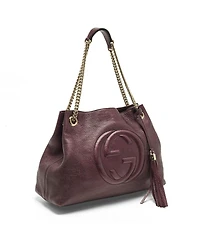 Pre-Owned Gucci Bamboo Shopper Leather Tote