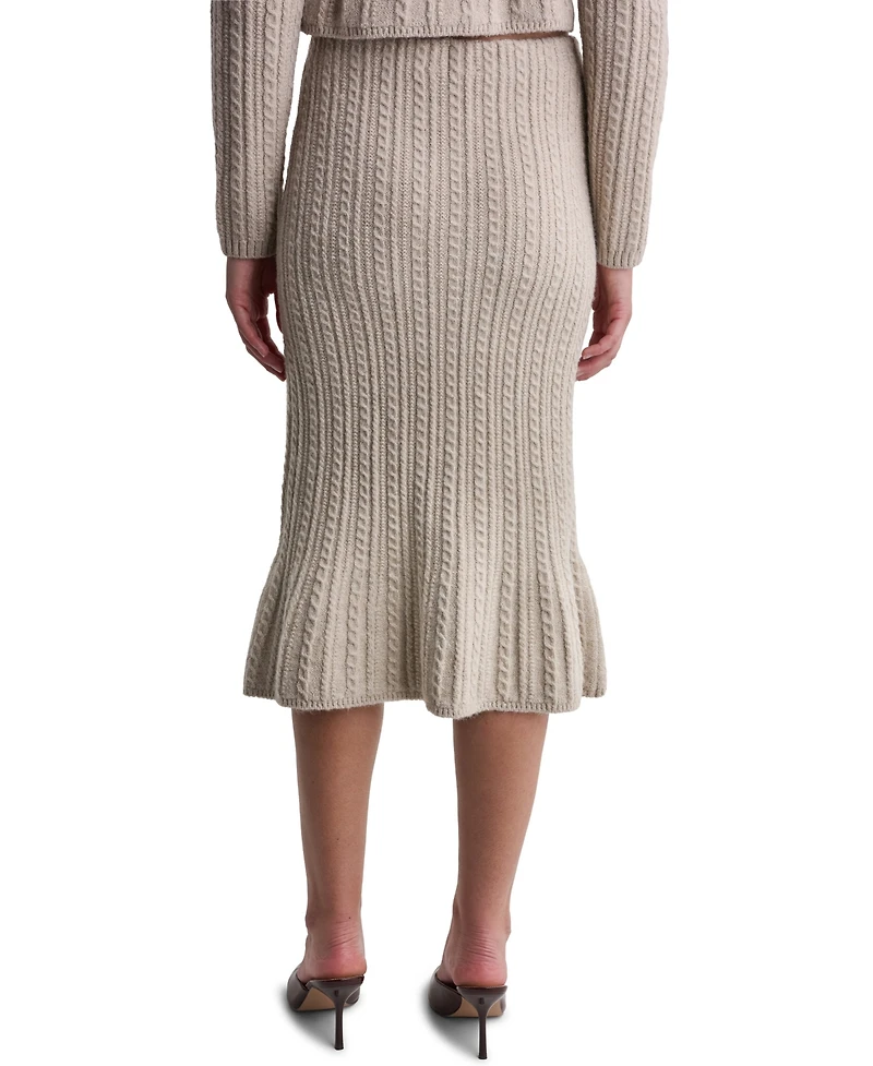Bcbg Women's High-Waisted Cable-Knit Midi Skirt