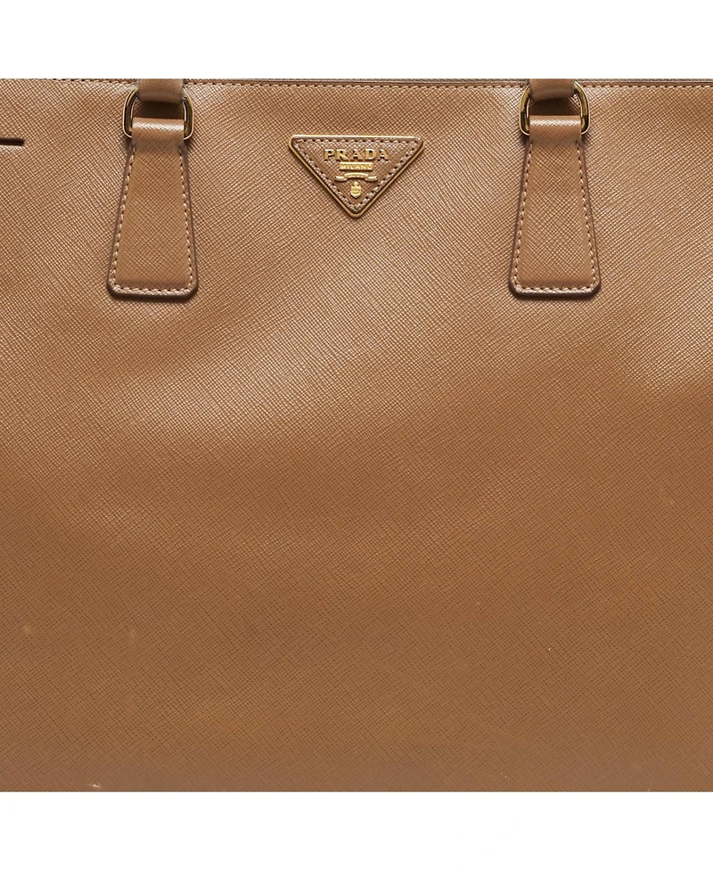 Pre-Owned Prada Galleria Double Zip Executive Saffiano Lux Leather Tote