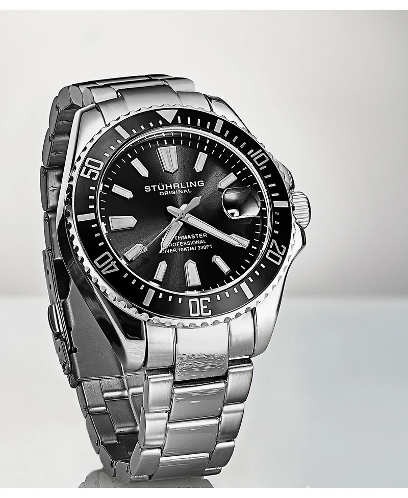 Stuhrling Depthmaster 3950A Quartz 42mm Diver Watch