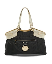 Pre-Owned Versace Medusa Signature Nylon and Leather Tote