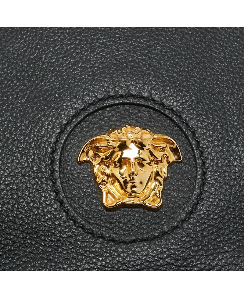 Pre-Owned Versace La Women's Medusa Mini Leather Hobo Bag