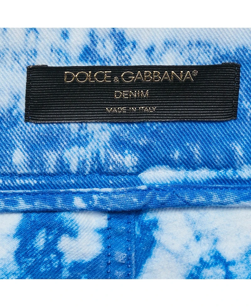 Pre-Owned Dolce & Gabbana Women's High-Rise Tie-Dye Skinny Jeans