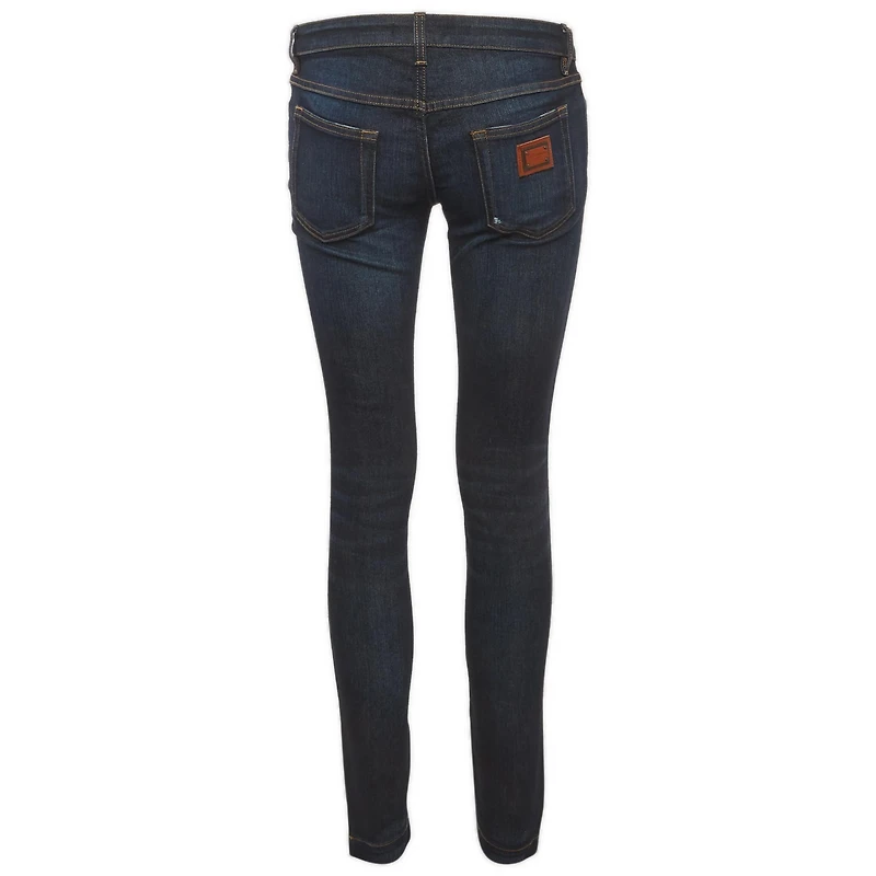 Pre-Owned Dolce & Gabbana Women's Low-Rise Dark-Rinse Skinny Jeans