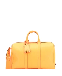 Pre-Owned Gucci Medium Convertible Duffle Bag Gg Rubber Effect Leather