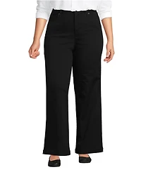 Lands' End Women's High Rise 5 Pocket Wide Leg Chino Pants