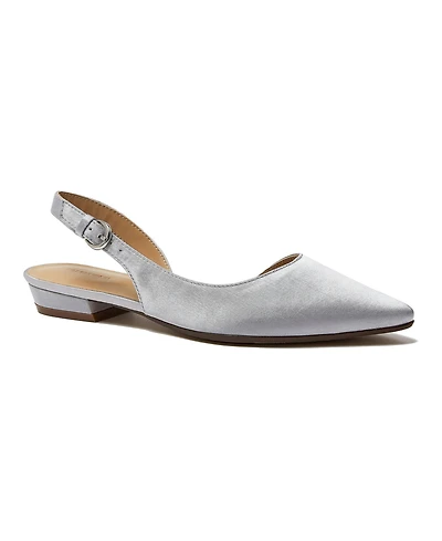 Lands' End Women's Satin Slingback Low Heels