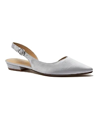 Lands' End Women's Satin Slingback Low Heels