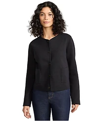 Lands' End Women's Petite Fine Gauge Cotton Milano Blazer Sweater