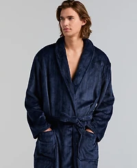 Perry Ellis Portfolio Men's Fleece-Herringbone Robe