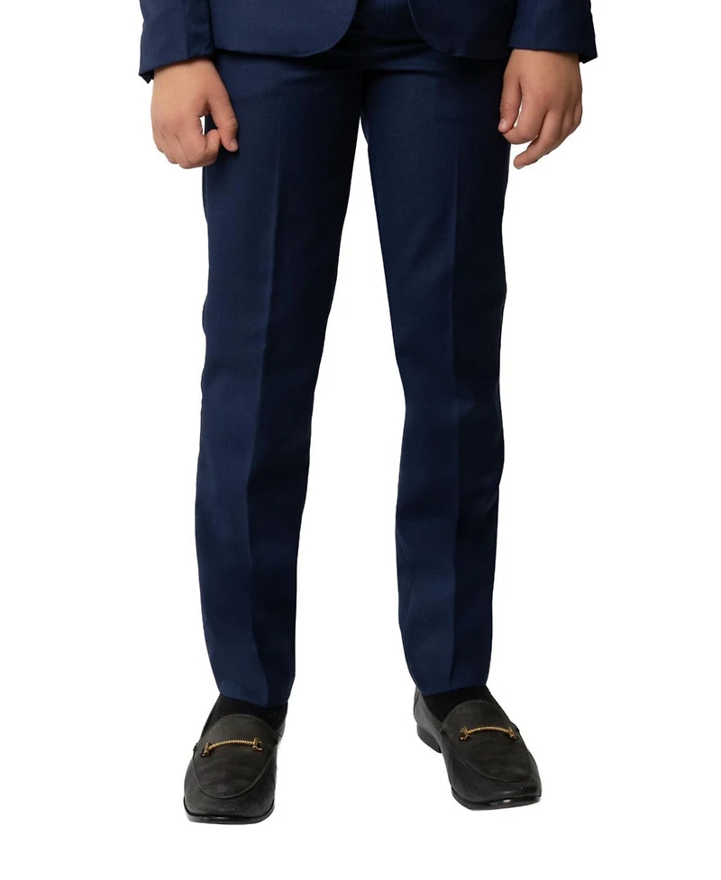 Peanut Butter Collection Big Boys Luxor Slim Fit Wool Blend 5-Piece Shirt, Tie, Jacket, Vest and Pants Suit Set