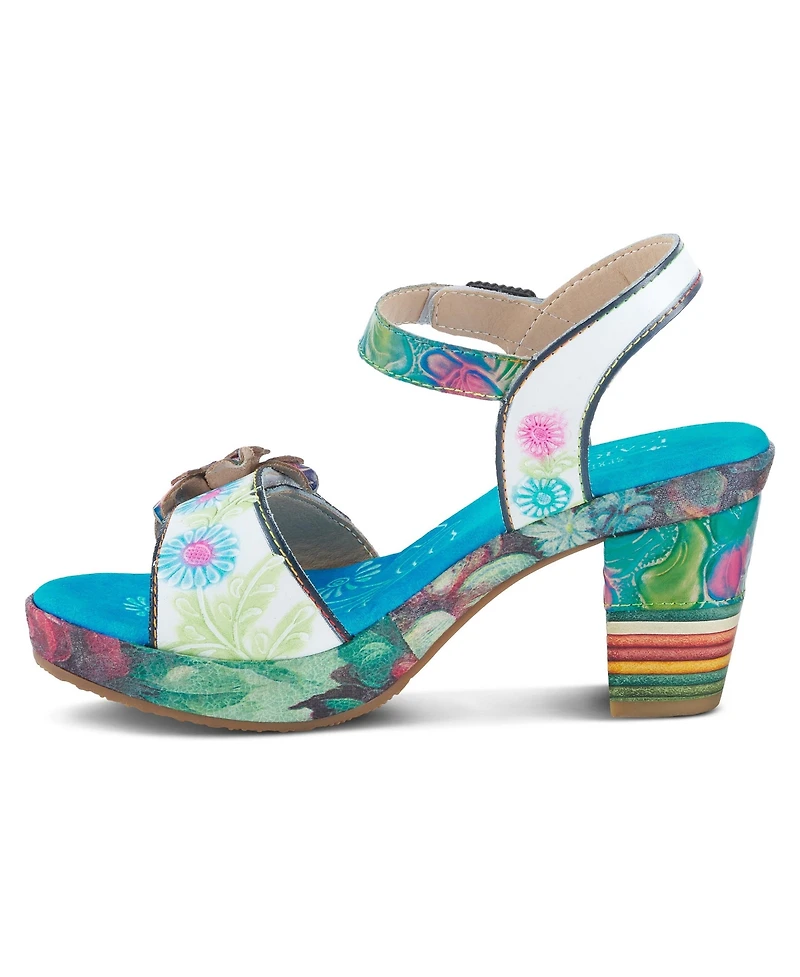 L'Artiste Women's Leilanie Platform Slingback with Buckle Closure