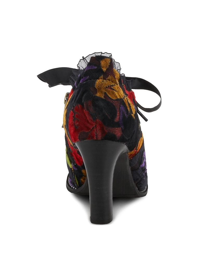 L'Artiste Women's Spring Step Pritz Shootie with Lace Detail